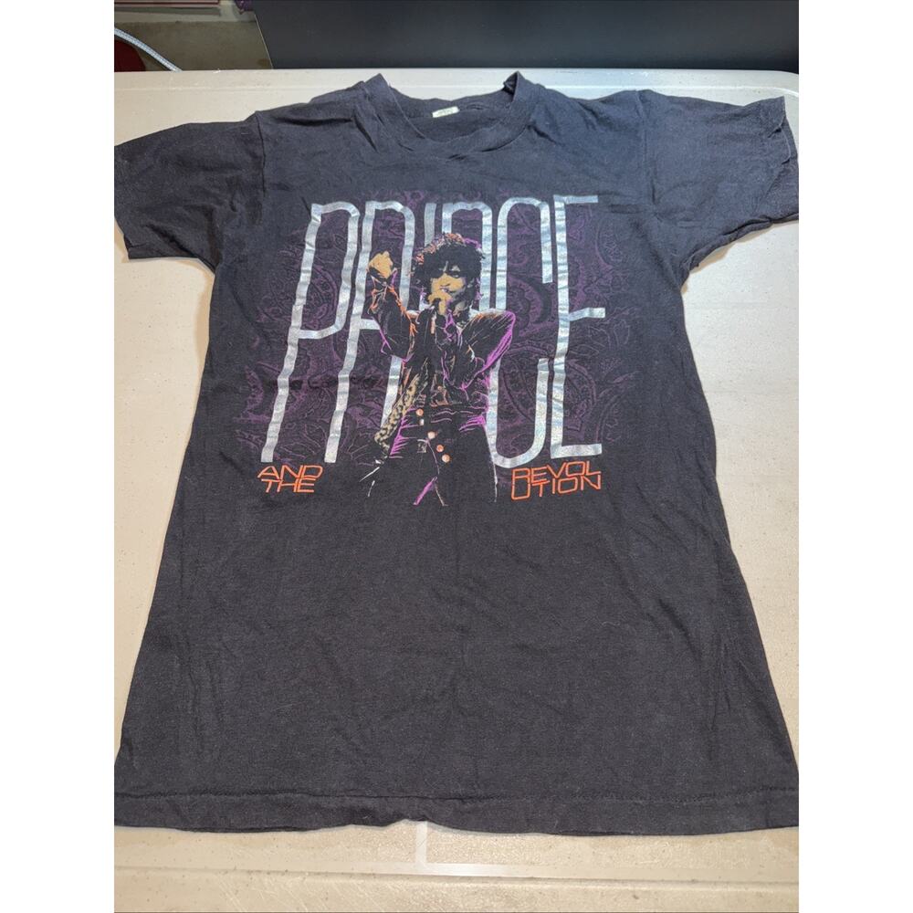 Rare Vintage 80s Prince And The Revolution World Tour T Shirt Large Womens Fit